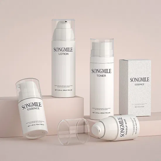 Kundenspezifische Hautpflege-Creme-Lotion-Airless-Sprühflasche, 30 ml, 50 ml, 80 ml, 100 ml, 120 ml, leere Foundation-Airless-Pump-Kosmetikflasche